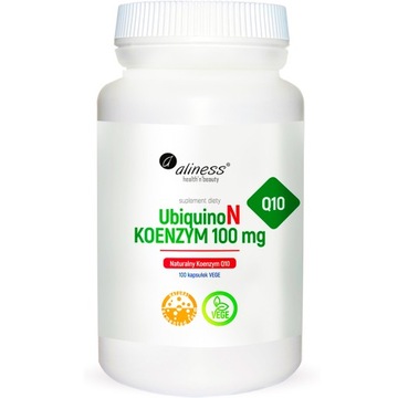 Aliness UBIQUINON Koenzym Q10 Ubichinon NATURALNY Serce KRĄŻENIE 100mg 100k