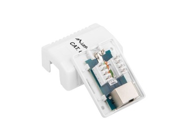 Розетка Lanberg накладного монтажа RJ45, экранированная кат.6