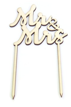 CAKE TOPPER TOPER Mr & Mrs DECOUPAGE VK49