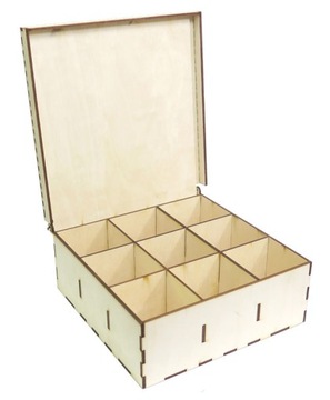 ЗАКРЫТАЯ КОРОБКА С ОТДЕЛЕНИЯМИ 21x21x7,5см EZ49