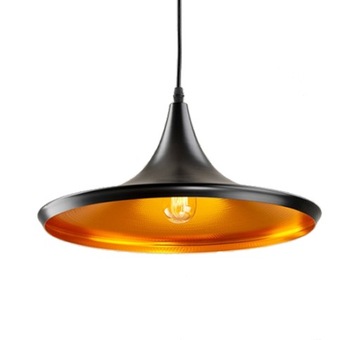 STYLOWA LAMPA LOFT EDISON CZARNO ZŁOTA 36CM NORDIC