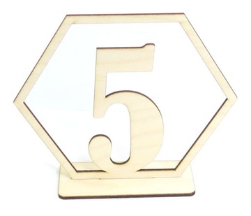 NUMERY CYFRY NA STÓŁ ŚLUB CYFRA 5 + PODSTAWKA OZ52