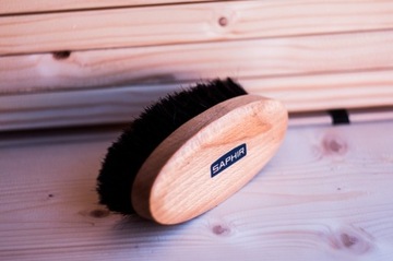 Saphir Natural Brush Овальная щетка для обуви 13,5 см, белая