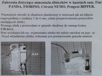 SILNICZEK SILNIK CENTRALNEGO ZAMKA PEUGEOT BIPPER