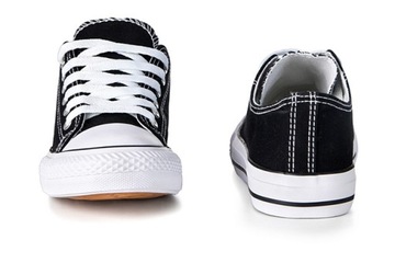 Buty sportowe TRAMPKI męskie Tenisówki Czarne P4