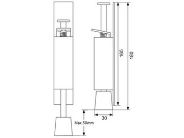 БОЛЬШОЙ СТОПОР НОЖКА ДВЕРНОГО ЗАМКА ДЕРЖАТЕЛЬ ДВЕРНОЙ НОГИ 180 мм