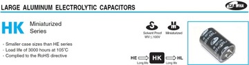 Конденсатор SAMWHA HK 35x52 мм, 680 мкФ, 400 В, 105 футов, __x1