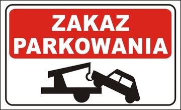 ZAKAZ PARKOWANIA Tabliczka 32x19,5 cm PROMOCJ!