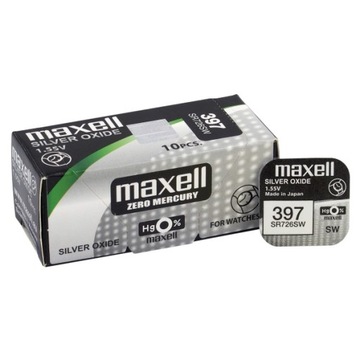 Серебристый АККУМУЛЯТОР MAXELL 397/396/SR 726 SW