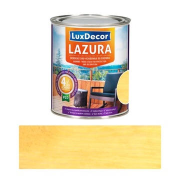Luxdecor Lazura 4 lata ochrony 0,75l BEZBARWNA