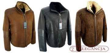 WINTER Leather Jacket 303 Куртка мужская из овчины КОРИЧНЕВАЯ №1