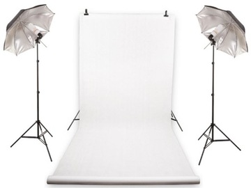 ZESTAW DOMOWE STUDIO 2x425W + TŁO FOTOGRAFICZNE