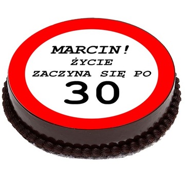 OPŁATEK NA TORT Trzydziestkę ZMIANA KODU NA 3 20cm