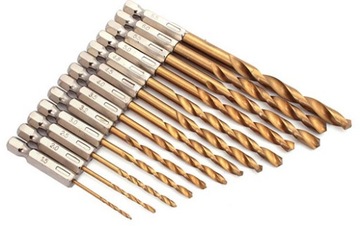 WIERTŁA DO WKRĘTARKI TYTANOWE METAL HSS 13cz MOCNE