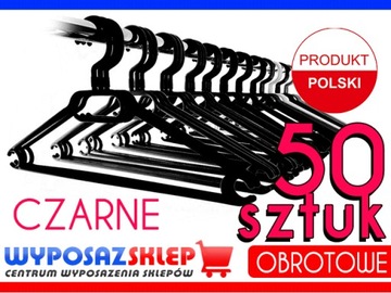 WIESZAKI UBRANIOWE OBROTOWE CZARNE WIESZAK 50