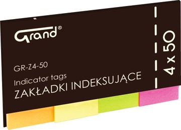Znaczniki zakładki samoprzylepne 4 kol 50x20 mm