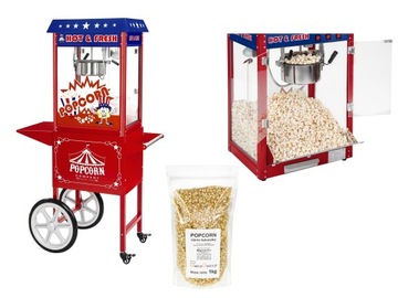 POPCORN URZĄDZENIE DO POPCORNU Z WÓZKIEM 5KG/H FV