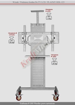 ПОДСТАВКА-ПЕРЕНОСКА ДЛЯ ЖК ТЕЛЕВИЗОРА ПЛАЗМЕННЫЙ LED 75КГ