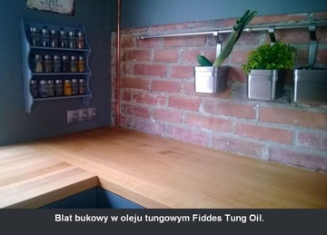 FIDDES Чистое тунговое масло для деревянных столешниц, мебели TUNG OIL 1L конф.