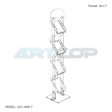 7 подставок для листовок формата А4, устройство подачи ЗИГЗАК из оргстекла /Н