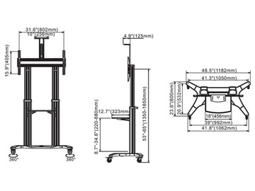 Стенд подставка для троллейбуса для телевизионного монитора
