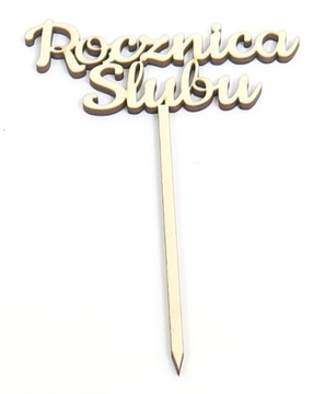 DEKOR CAKE TOPPER Rocznica Ślubu DECOUPAGE WR76