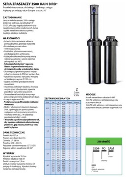 3500 3504PC Роторный спринклер RainBird