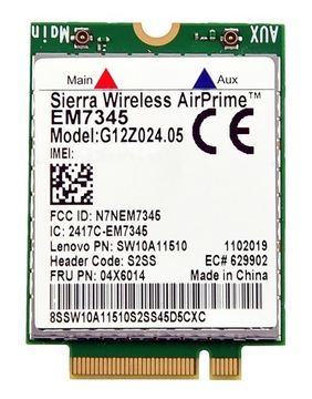 Беспроводной модем LTE Sierra EM7345 Lenovo 04X6014