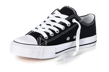 Buty sportowe TRAMPKI męskie Tenisówki Czarne P4