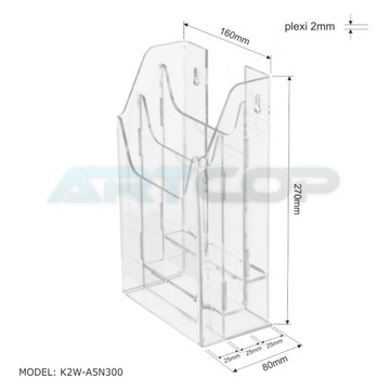 3xA5 Подвесной карман, Папка для листов PLEXI