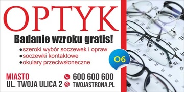 Baner reklamowy Reklama - Optyk Okulista 2