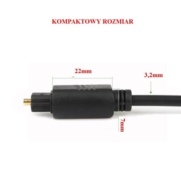 Оптический кабель Toslink — Mini Toslink длиной 5 м, 3,5 мм