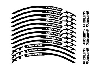 Zestaw naklejek DEORE XT SHIMANO na koła naklejki