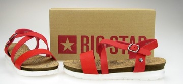 BIG STAR sandały damskie AA274372 czerwone 38