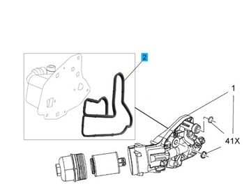 ПРОКЛАДКА МАСЛЯНОГО ОХЛАДИТЕЛЯ OPEL ZAFIRA C 2.0 CDTi