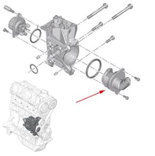 PEUGEOT 206 207 307 ТЕРМОСТАТ КОРПУСА ВОДЯНОЙ РОЗЕТКИ