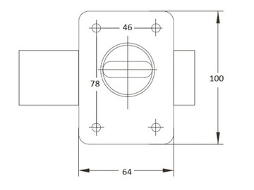фото ориг. №3, Lock for surface mounting closure garage doors range repair kit 3 keys chrome