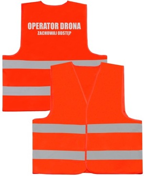 DROGOWA KAMIZELKA POMARAŃCZOWA WZÓR OPERATOR DRONA