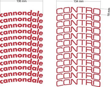 Комплект декалей на обод Cannondale Contro 18 мм