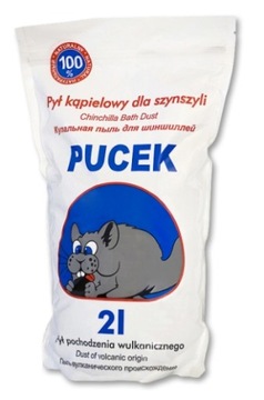PUCEK PYŁ PIASEK DO KĄPIELI DLA SZYNSZYLI 2L WOREK