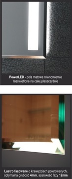 MULTILED 100*60 Z LUSTERKIEM KOSMETYCZNYM 222 LED