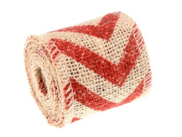 J21 TAŚMA WSTĄŻKA JUTOWA NATURALNA 6cm JUTA 2m
