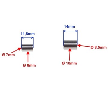 ВТУЛКА РАСПОЛОЖЕНИЯ ДВИГАТЕЛЯ CHOPPER KING MOOSE 4T 10 шт.