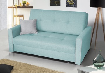 pikowana sofa VIVA II BIS dwuosobowa kanapa z pojemnikiem miętowa