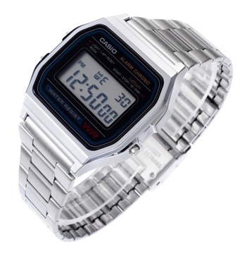CASIO A158WEA-1EF мужские часы СЕКУНДР СИГНАЛИЗАЦИЯ