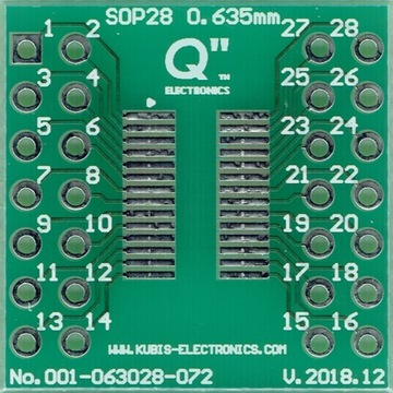 QSOP28,SSOP28 0.635mm na 2xIDC2x7