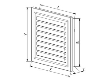 Решетка для дымохода черная MT01CZ 10x14см