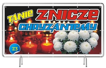Gotowe wzory REKLAMA 2mx1m Znicze Chryzantemy