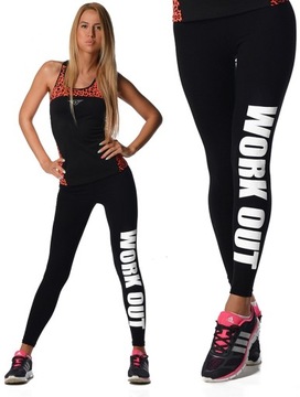 LEGGINSY getry SPORTOWE WORKOUT N1 L/40