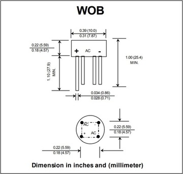 Mostek prostowniczy 2W10 - [2szt]